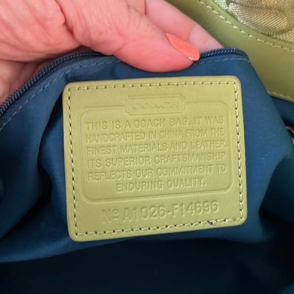 Coach Penelope Lime Green Shoulder Satchel Bag - Picture 11 of 11